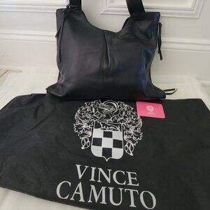 Vince Camuto Soft black leather Tote bag Large
